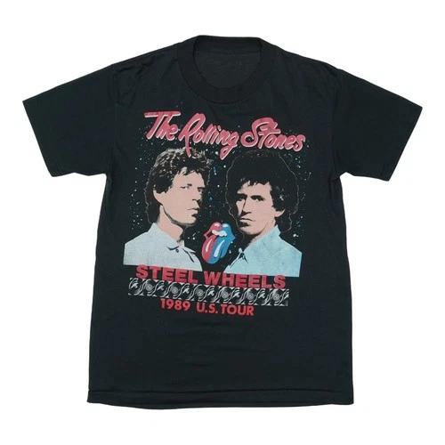 Rolling Stones Steel Wheels US Tour Shirt Size: 1980s vintage concert t-shirt, vintage, single stitch, B+ condition