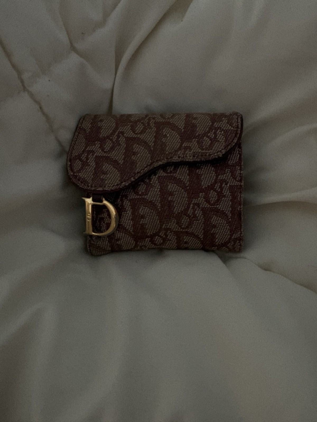 Authentic Christian Dior Pink Trotter Oblique Saddle Wallet