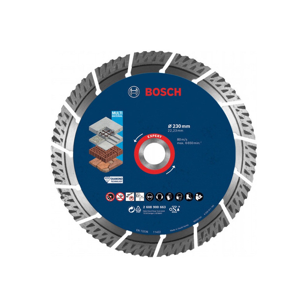Disque diamanté Bosch Pro EXPERT Multi Material de qualité supérieure durable 125mm
