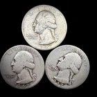 90% Silver - Set of 3 - Pre-1965 Constitutional Washington Quarter  - 02-13