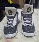 Jordan 6 Anillos Unisex Niños Mid Top Zapatilla EE. UU. 1 Negro Blanco Rosa DV3180-101