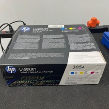 New HP 305A CF370AM Cyan Yellow Magenta LaserJet Toner Cartridge 3-Pack