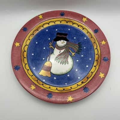 the sweet shoppe by sango Christmas Dish Snowman Plate