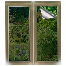 Window Privacy Film Heat Blocking 17.5"x78.7" Static Cling One Way Cover, Black