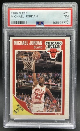 1989-90 Fleer Michael Jordan #21 Bulls PSA 7