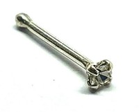 Nasenstecker Winzig 1Mm Cz Zirkonia Krallen Set 22G (0,6Mm) 925 Silber Pfoste...