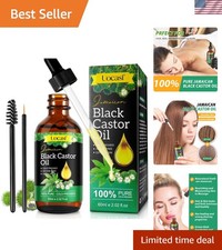 Organic Jamaican Black Castor Oil in Glass - Moisturizing Hair Skin Solution