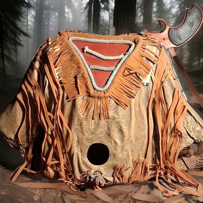 This ceramic native american chess piece is a wall mounted piece of art