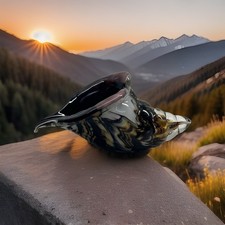 Vintage Murano Style Art Glass Conch Sea Shell Sculpture Paperweight Heavy