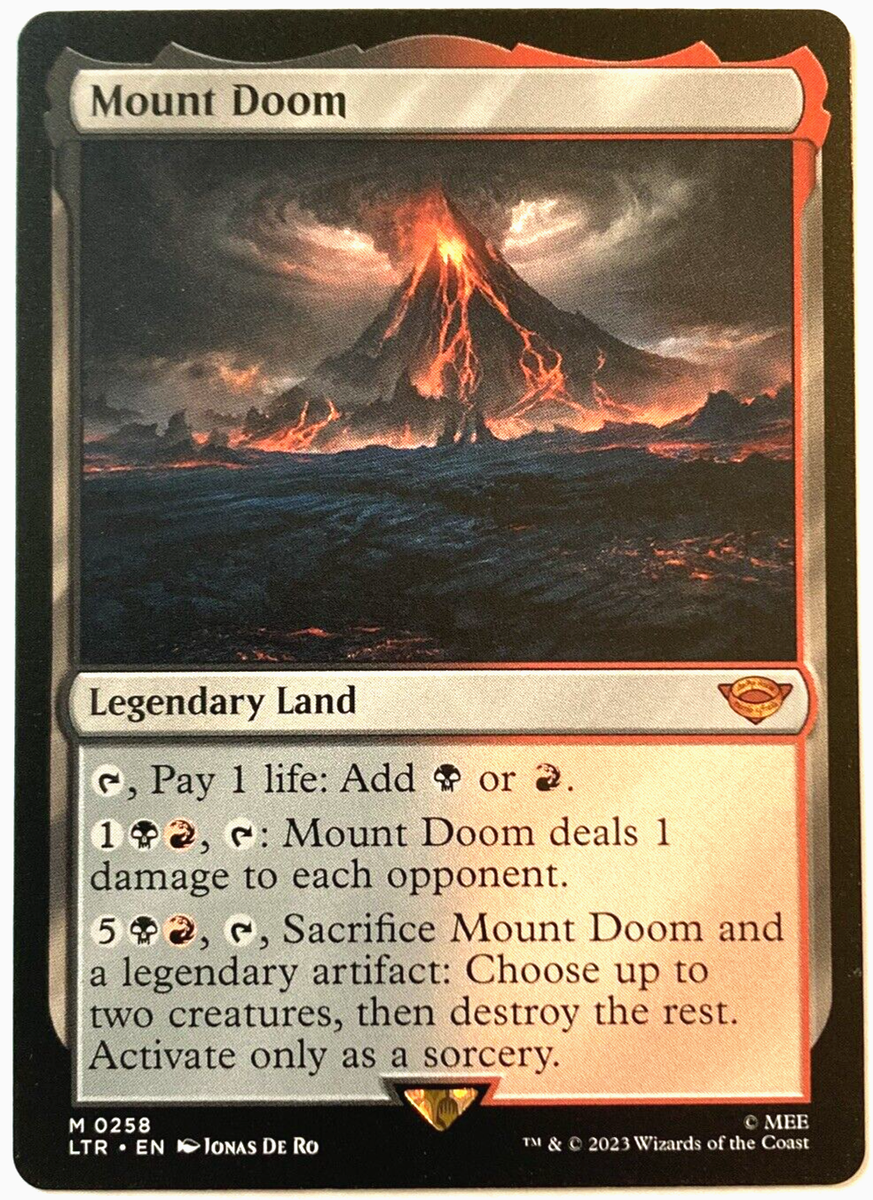 MTG Mount Doom The Lord of the Rings 258 NON-FOIL Mythic, Pack
