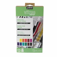 Pebeo Vitrea 160 Glass Paint Explorer Set 12 x 20ml