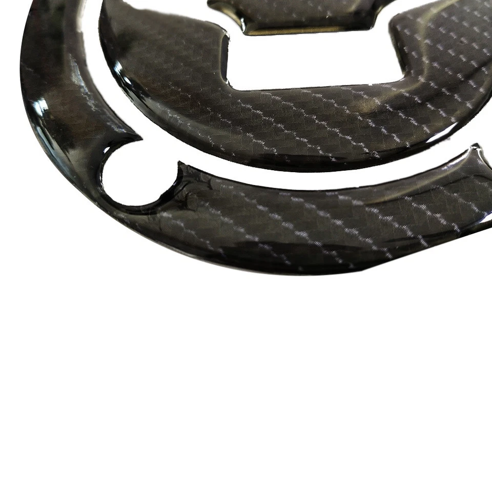 Protector de cubierta de calcomanía de tapa de tanque de combustible de fibra de carbono real para Kawasaki Ninja650R Foto 4 de 4