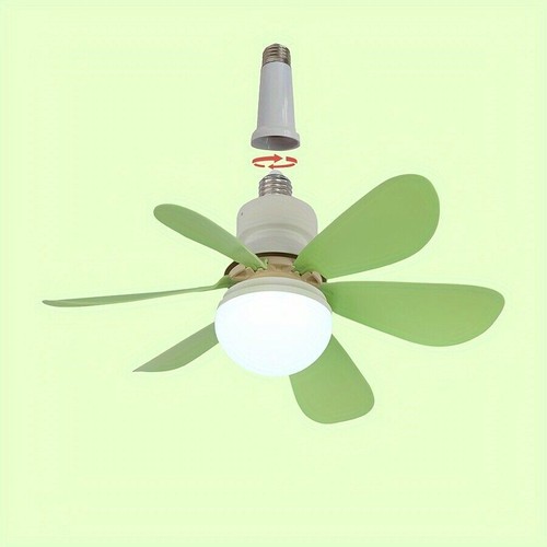 Socket Fan Ceiling Fan With Light Remote Control E26/E27 Noiseless Ceiling Fan - Picture 15 of 32