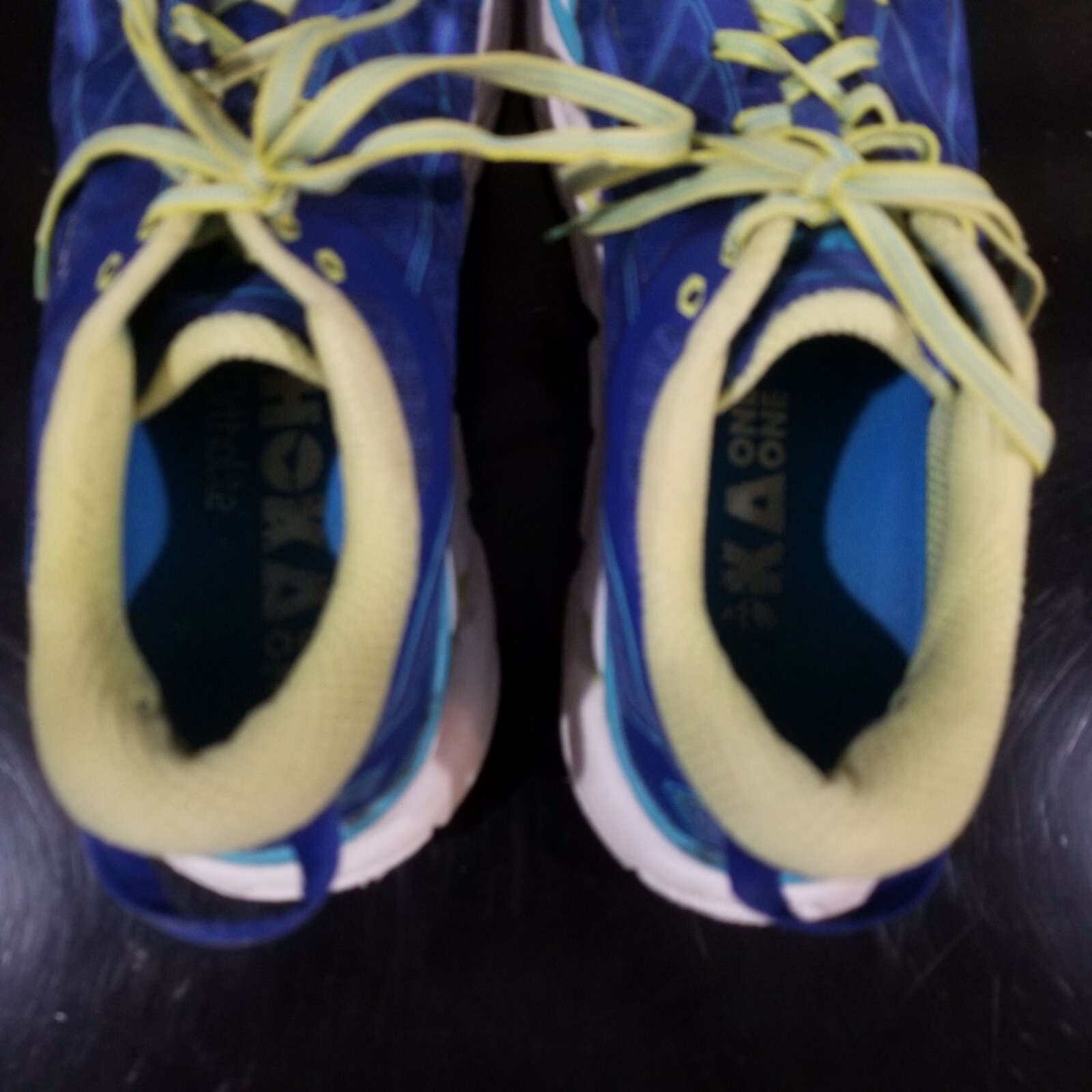 Hoka One One Clifton 2 Running Shoes Women’s Size 10 Blue Yellow thumbnail 2