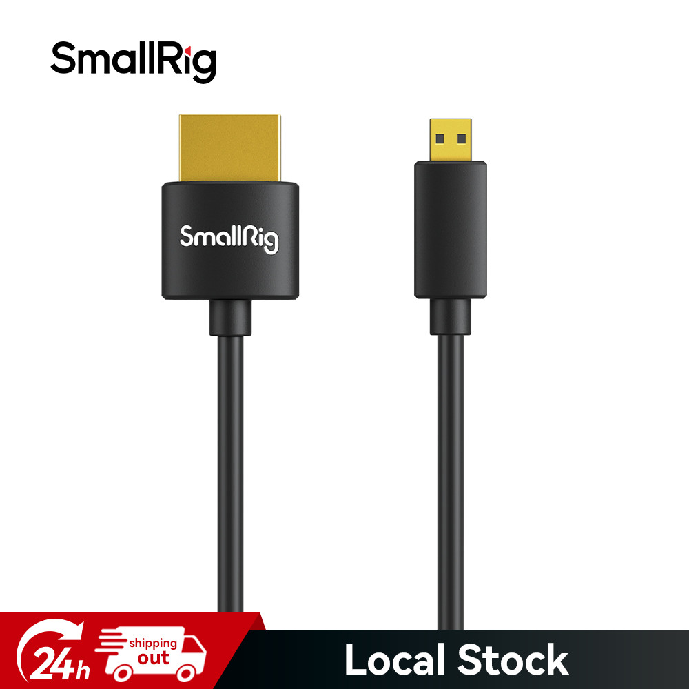 SmallRig Ultra Slim 4K HDMI Cable (D to A Micro HDMI to Full HDMI) 35cm for Sony