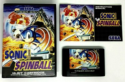 SONIC THE HEDGEHOG SPINBALL für SEGA MEGA DRIVE SELTEN UND SCHWER ZU FINDEN
