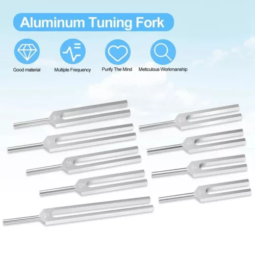 9x Solfeggio Tuning Fork Set with Voice Box for Yoga DNA Healing Sound Therapy - Picture 6 of 15
