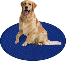 Washable Dog Pee Pad 36"/48" Round Whelping Pad Reusable Non-slip Training Pad