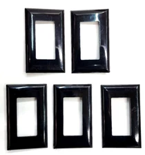 (5-PACK) PASS & SEYMOUR LEGRAND SNAP-16 BLACK SNAP-ON DECORATOR WALLPLATE *S52