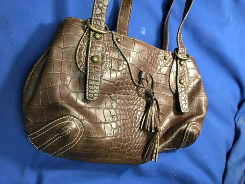 Vintage NINE & COMPANY Faux Alligator Leather CROSSBODY Hand Bag Purse - Picture 6 of 10