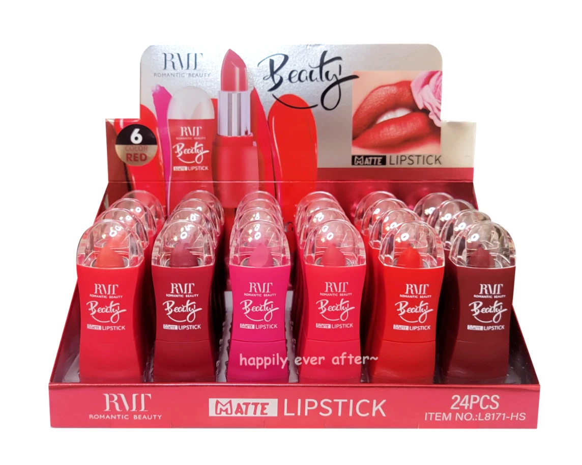 6 PC Romantic Beauty RED & PINK Matte Lipsticks - All 6 Colors, Long  Lasting | eBay