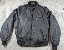 VTG 80s Members Only by Europe Craft Bomber Jacket Mens 44 Long Black Zip Up