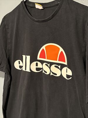 ELLESSE Logo Black Men's T-Shirt Size ?