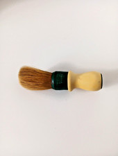 Vintage Shaving Brush Hardright USA Green Anchorset Sterilized Barber Shop