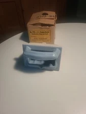 Vintage Light Blue Ceramic Tile In Wall NOS Mount Bathroom Soap Dish Grab 1960s 