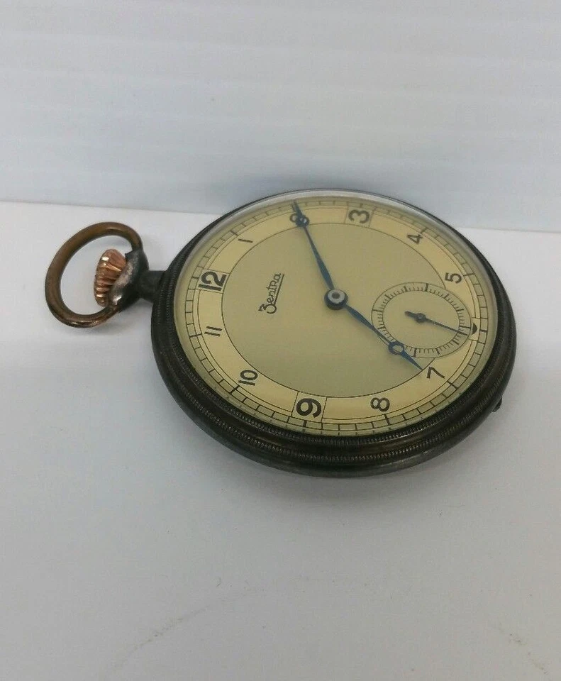 Reloj Bolsillo Mecánico Zentra Vintage Raro 48mm Foto 3 de 4