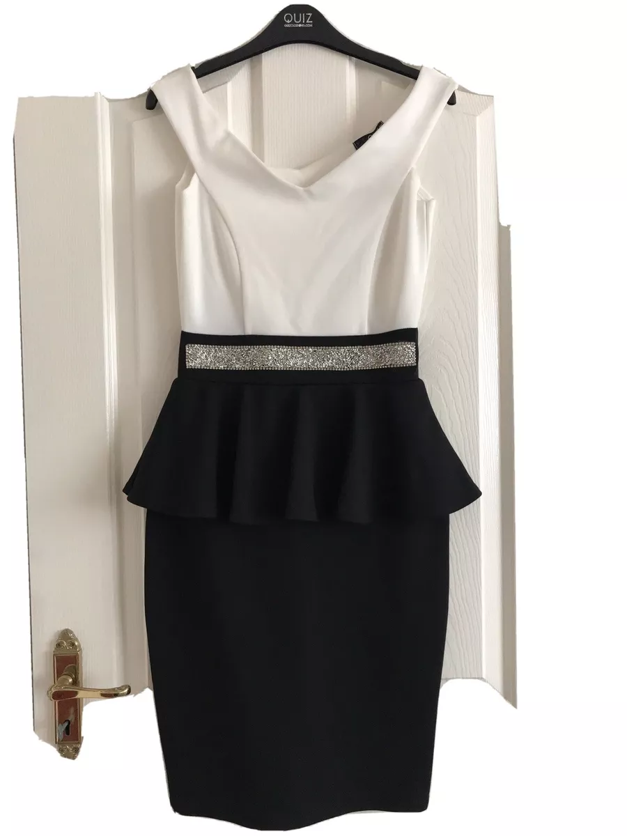 Quiz peplum dress sales