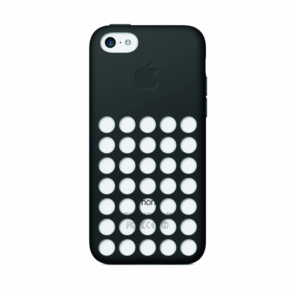 Original Genuine Apple iPhone 5C Silicone Dot Case Cover - Black MF040ZM/A - Image 3 of 4