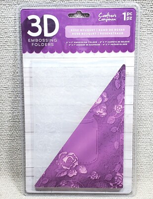 ROSE BOUQUET 3D Crafter's Companion Embossing Folder 5"x7" NEW in Pkg ...