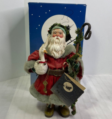 Clothtique Possible Dreams David Wenzel Santa And Feathered Friend Box 15026
