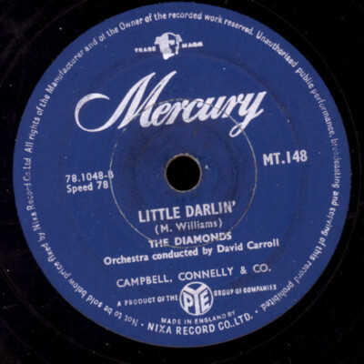 THE DIAMONDS Little Darlin' (Doo-Wop) 78rpm / Faithful... Schellackplatte S6680C