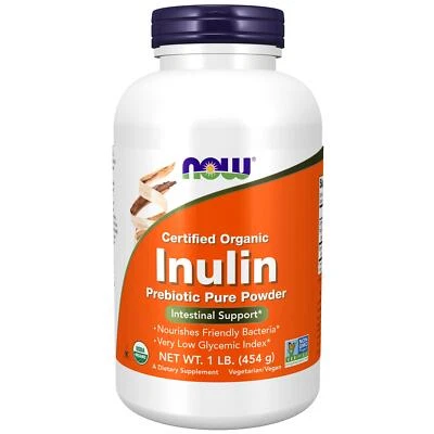 NOW Foods Inulin Prebiotic Pure Powder 1lb, Digestive Support, Friendly Bacteria