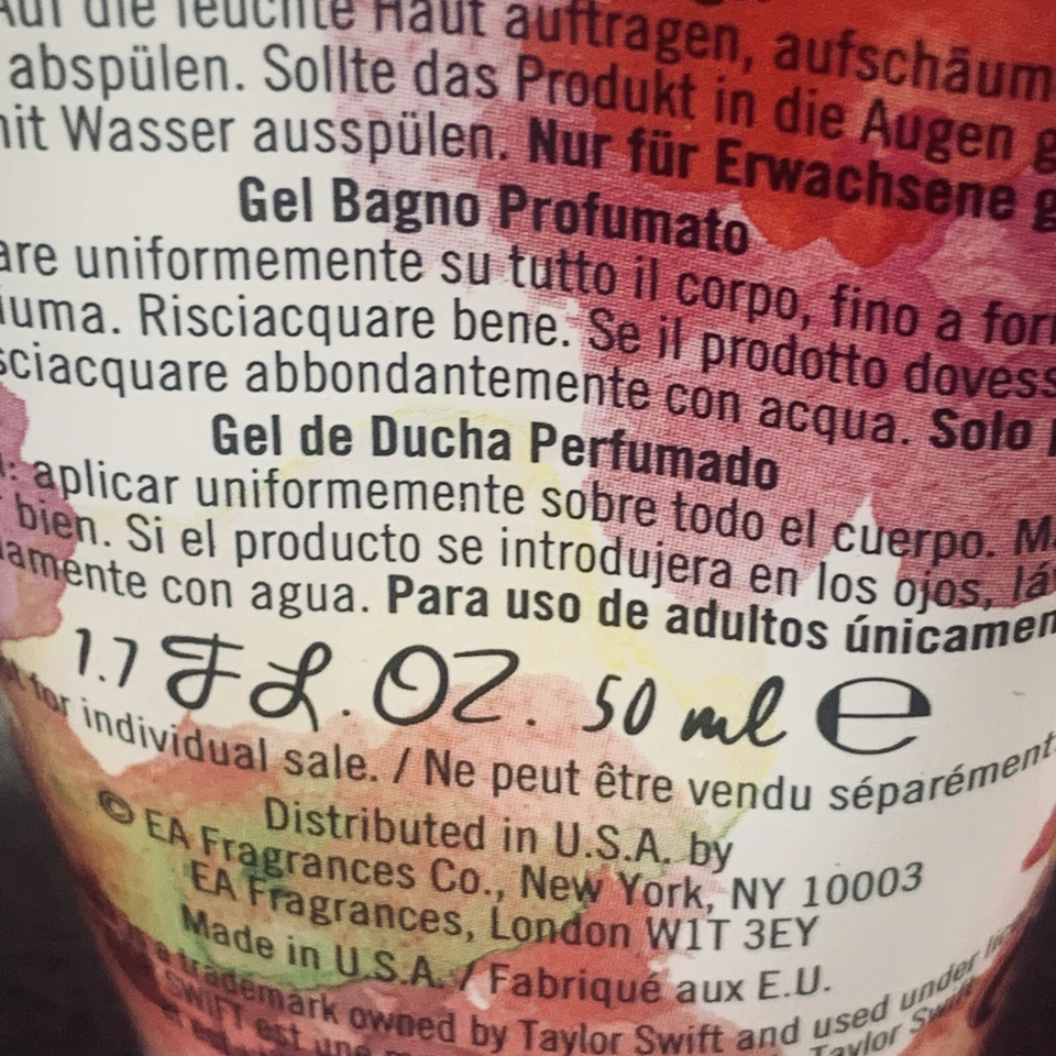 Taylor Swift Incredible Things Scented Bath Gel,Bath Lotion 50ml 1.1oz Lot of 6 - Imagem 4 de 4