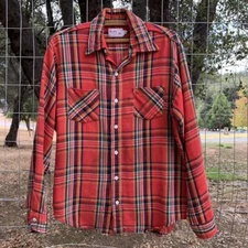 Vintage 70s 80s Big Mac JC Penneys Flannel Size M Tall