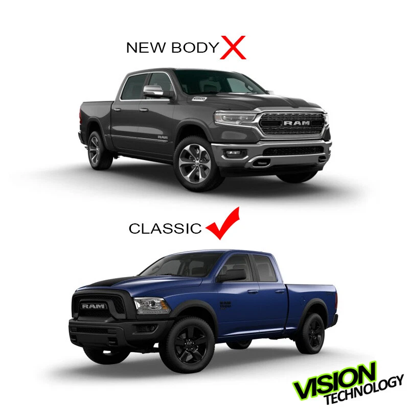 Para 09-18 Ram 1500/19-24 Clásico Crew Protector de Lluvia/Viento Sombra de Humo Viseras de Ventana Foto 2 de 3