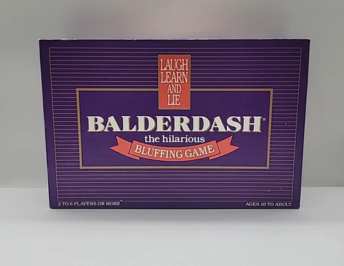 Vintage 1984 Balderdash Board Game Hilarious Bluffing Parker Brothers Complete
