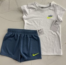 Nike Girl's Aegean Storm Blue Shorts  Tee Set Choose Size