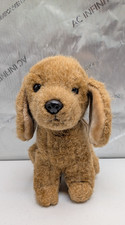 Russ Berrie Puddles Brown Dog Plush Stuffed Toy Vintage 10 Inch