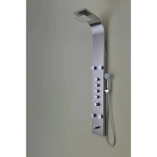 ANZZI Echo 4-jetted Full Body Shower Panel in Brushed Silver