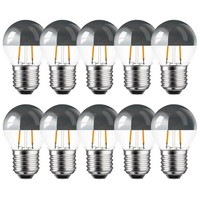 10 X Led Filament Tropfen 2W = 25W E27 Kopfspiegel Kvs Silber P45 Warmweiß 2700K