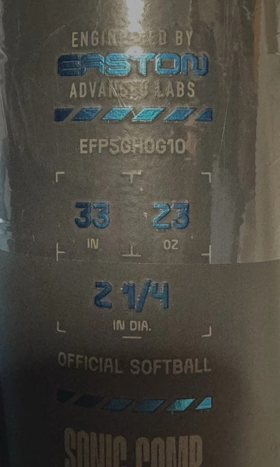 Bate de softbol lanzamiento rápido Easton Ghost OG Drop 10 2025: EFP5GHOG10 33" 23 oz NUEVO Foto 3 de 4