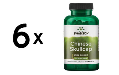 6 x Swanson Full Spectrum Chinese Skullcap, 400mg - 90 caps (222,04 EUR/kg)