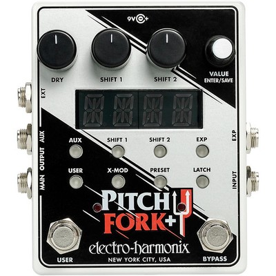 Electro-Harmonix Pitch Fork+ Polyphonic Pitch-Shifter Effects Pedal White