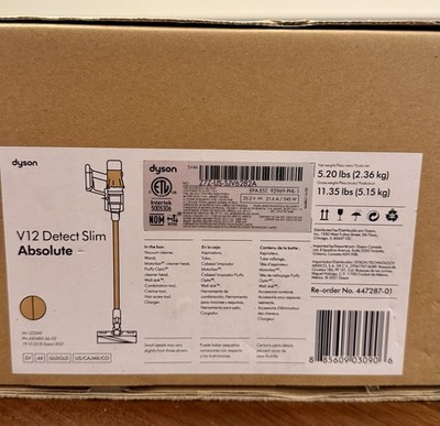 Dyson V12 Detect Slim Absolute Cordless Vacuum Fluffy Laser Head & Carpet Head