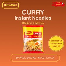 Instant Noodles | Tasty Curry Flavor | Ready in 2 Minutes | 1 Carton | 60 Packs