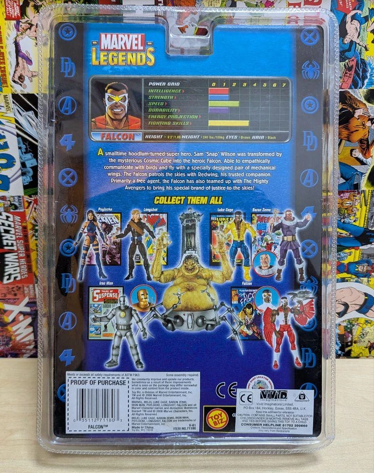 TOYBIZ Marvel Legends Mojo Series The Falcon Figura de Acción Nuevo - Imagen 2 de 2